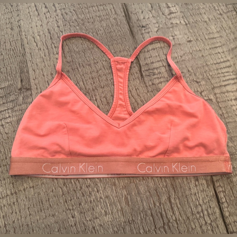 Calvin Klein Pale Orange Bralette Medium